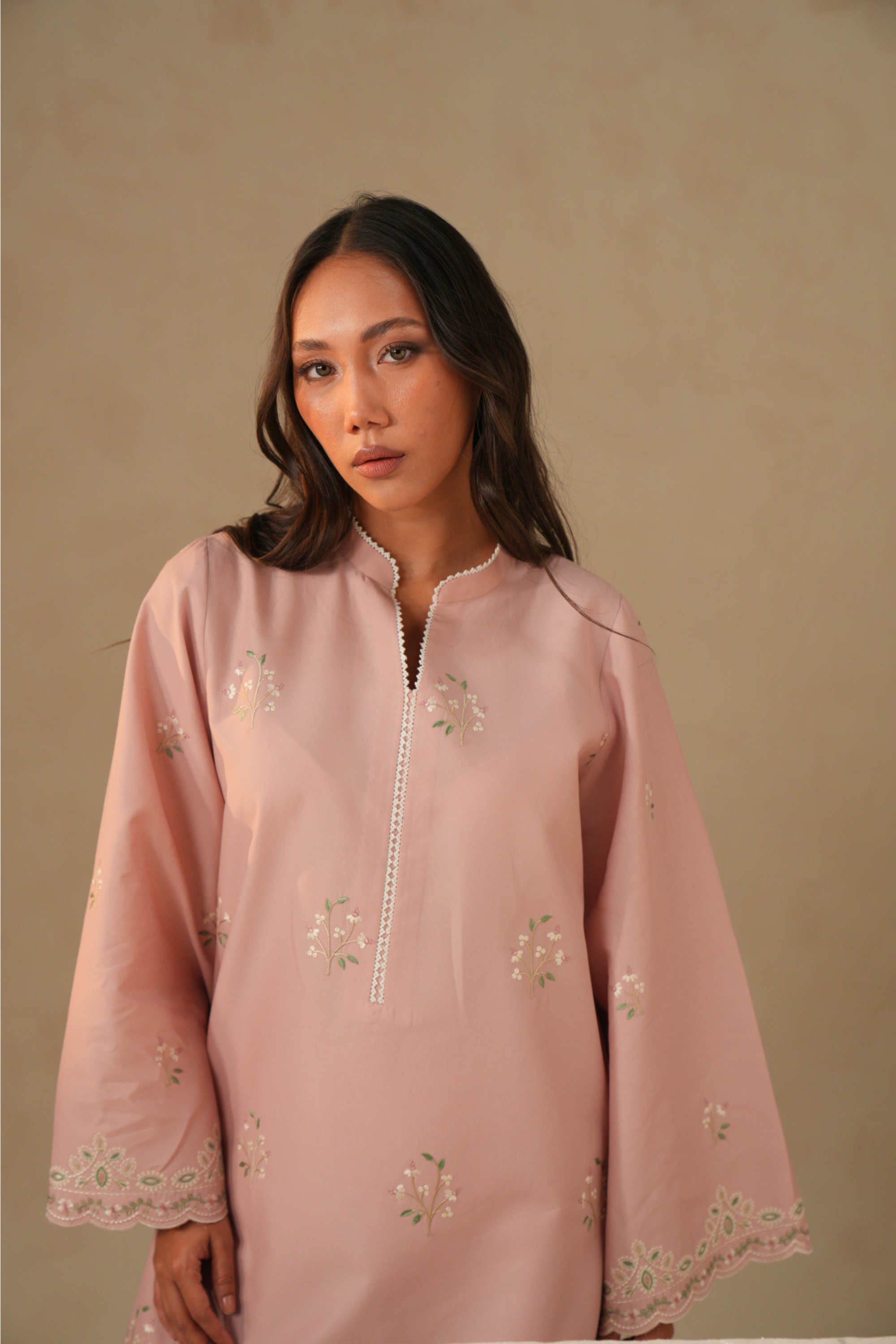 Rose Brocade Co-ord Set