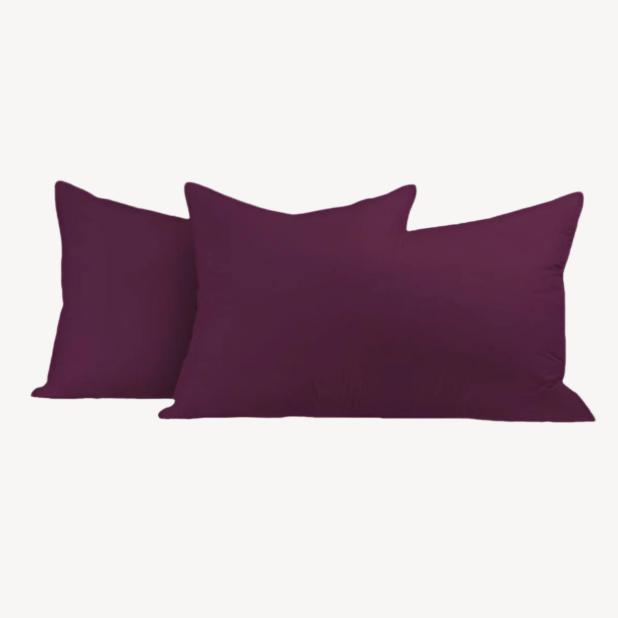 Plum Solid Pillowcases - THE LINEN COMPANY