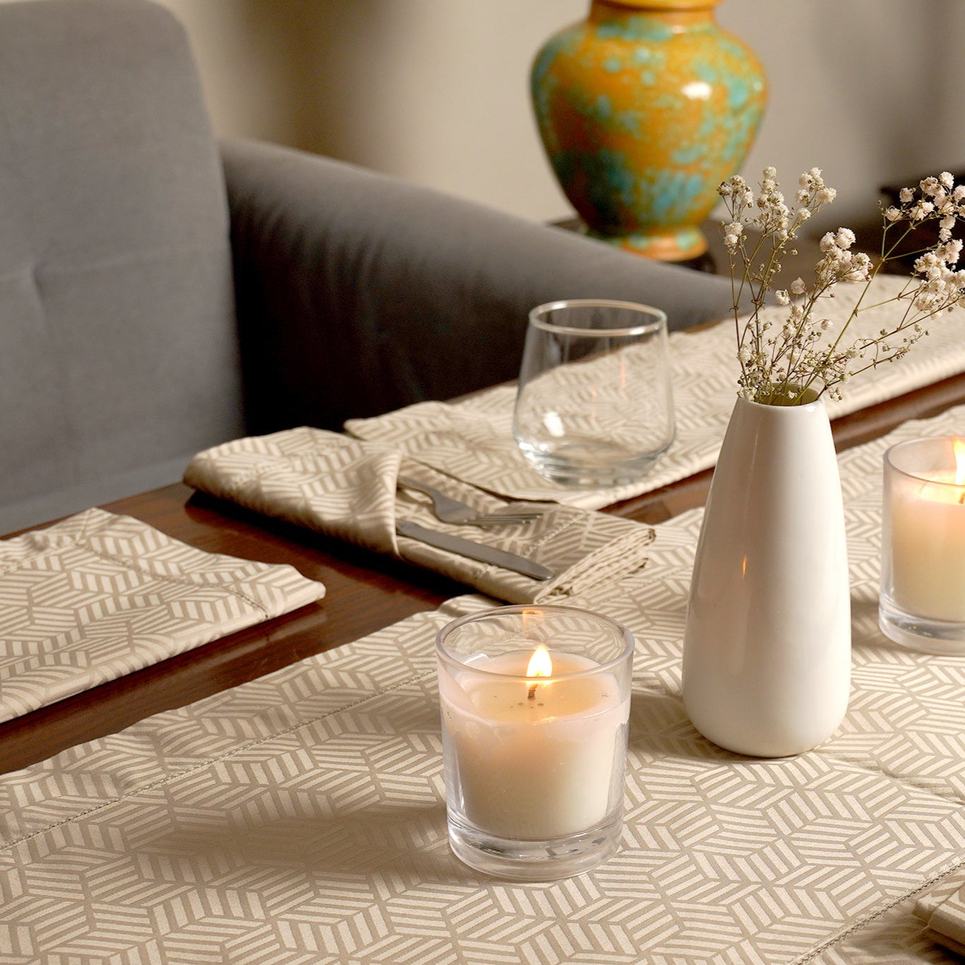 Luxe Jacquard Table Linen