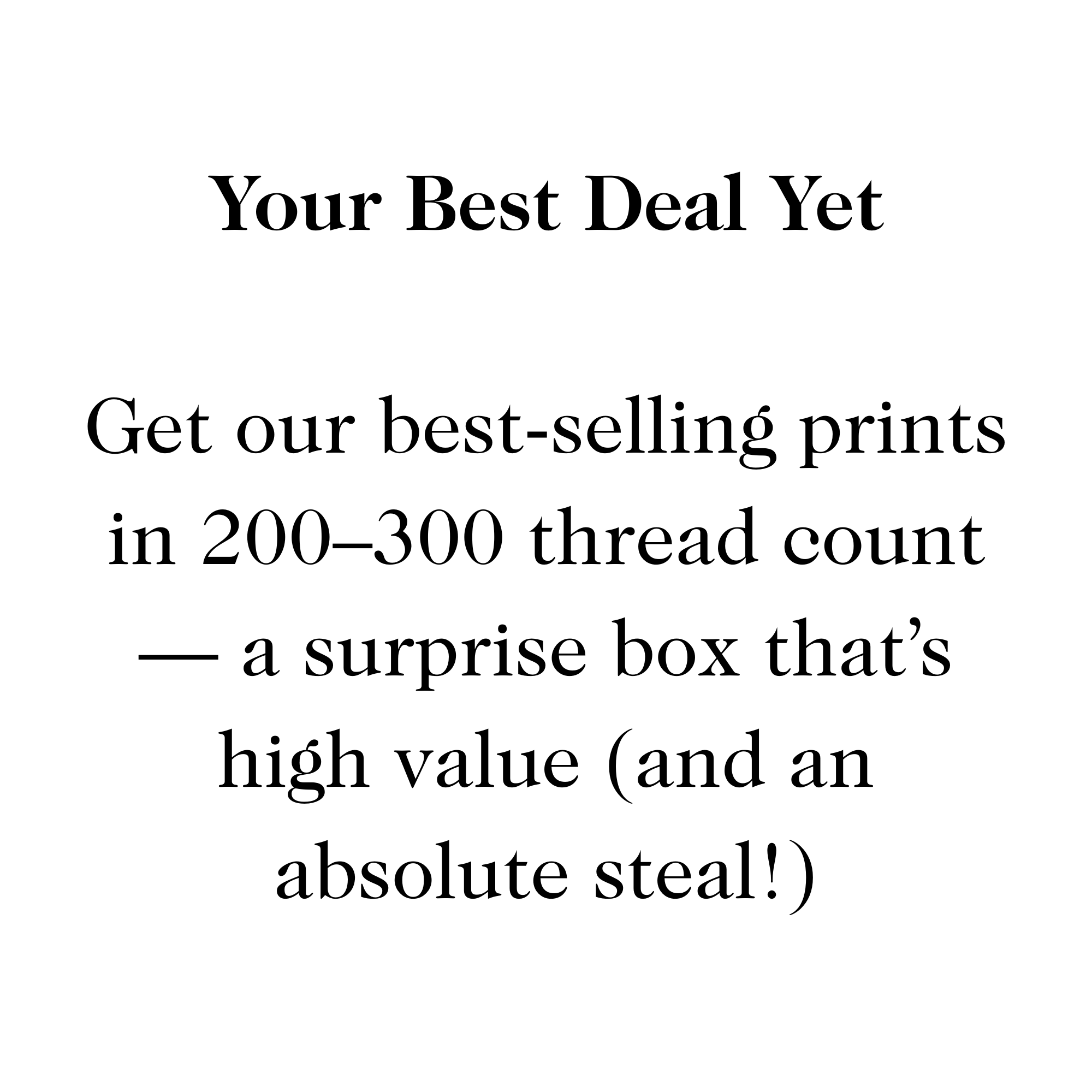 Mystery Box - Printed Bedding